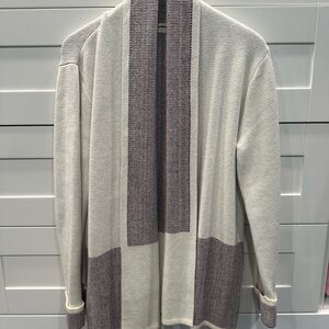 Skies Are Blue women’s Cream and Maroon Cardigan